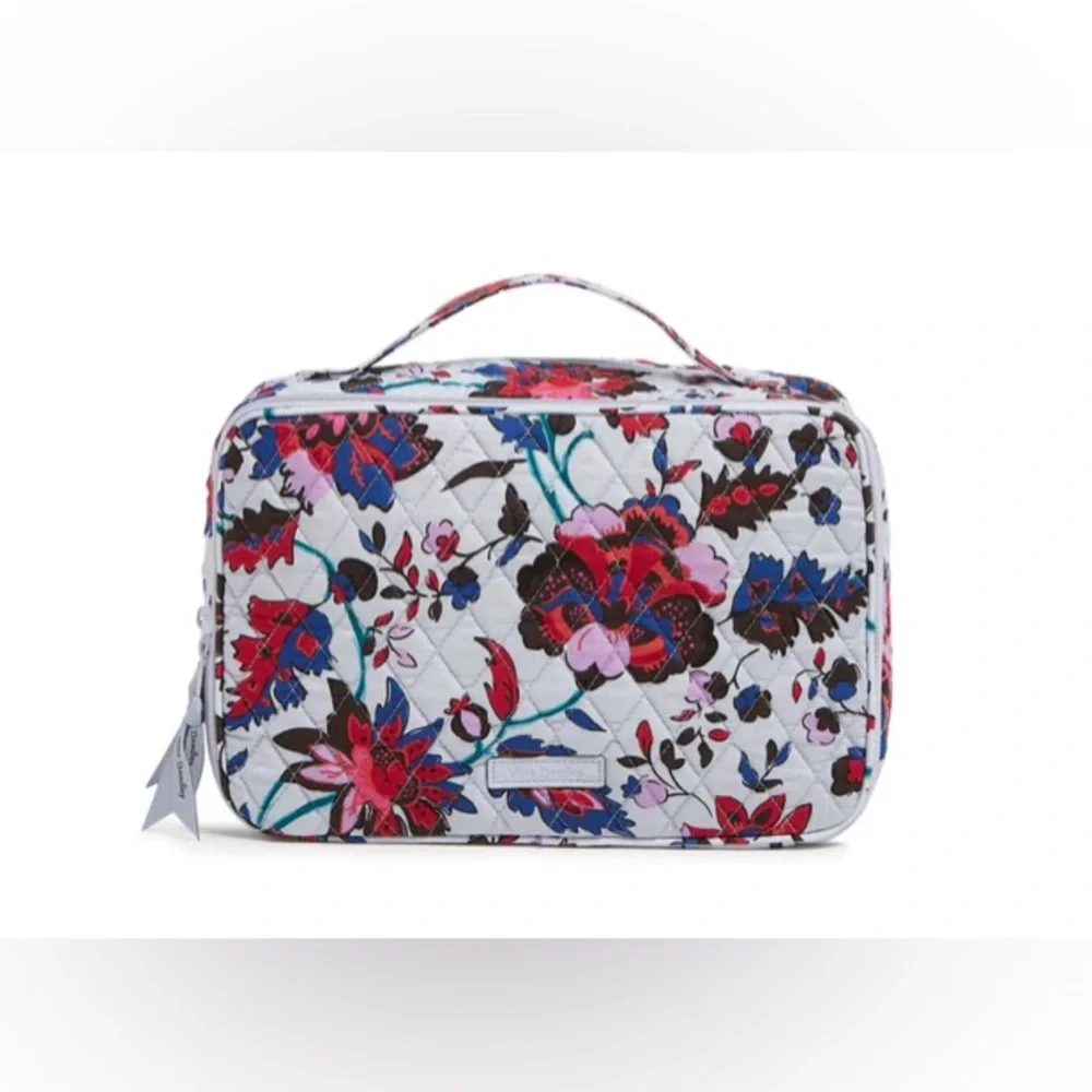 Vera Bradley Large Blush and Brush Makeup Case in Vineyard Floral